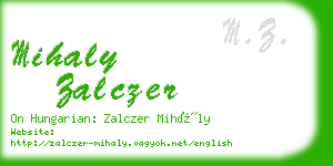 mihaly zalczer business card